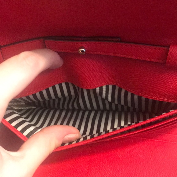 Kate Spade | Bright Red Wallet w/ Strap - Picture 8 of 13